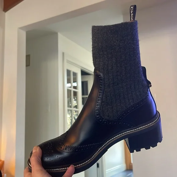 Like New Chloe Franne Sock Ankle Boot - Picture 7 of 10